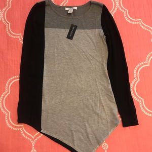 NWT Asymmetrical Color Block Sweater WHBM XXS